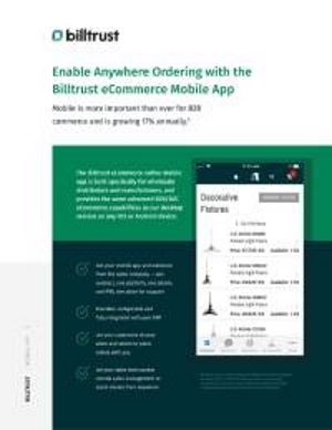 Billtrust eCommerce mobile app information one-pager thumbnail